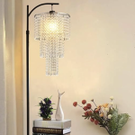 Elegante Kristall Lüster Stehlampe für das Wohnzimmer Ecke