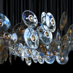 Bunte Disc-Hotellobby-Kronleuchter: Ein Blickfang!